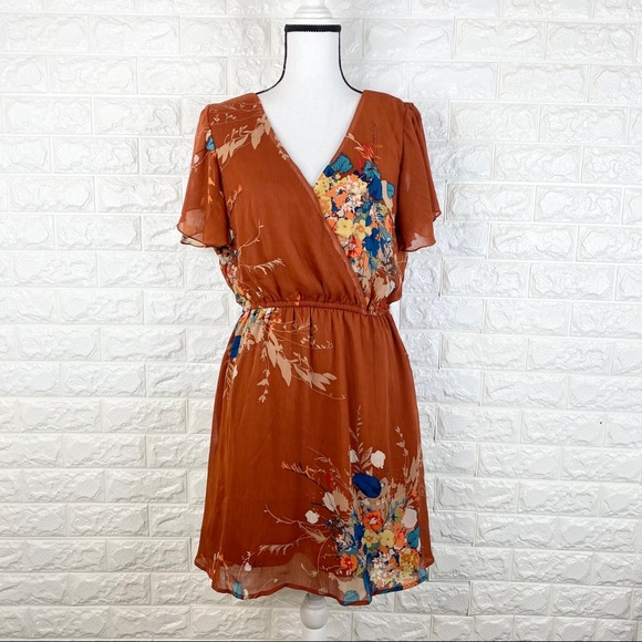 paper doll Dresses & Skirts - Paper Doll Abstract Floral Babydoll Dress